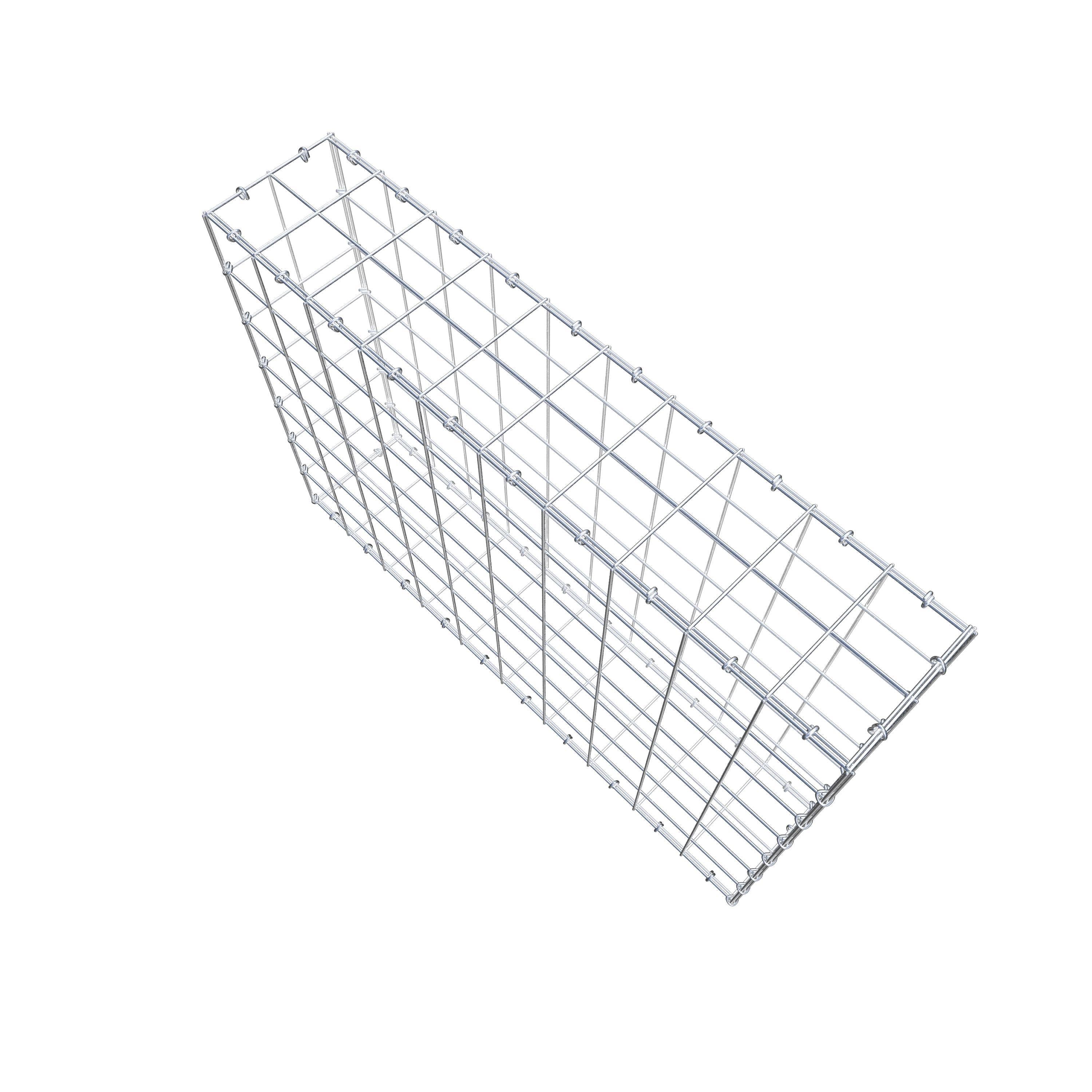 Gabione 100 cm x 70 cm x 20 cm (L x H x T), Maschenweite 10 cm x 10 cm, C-Ring