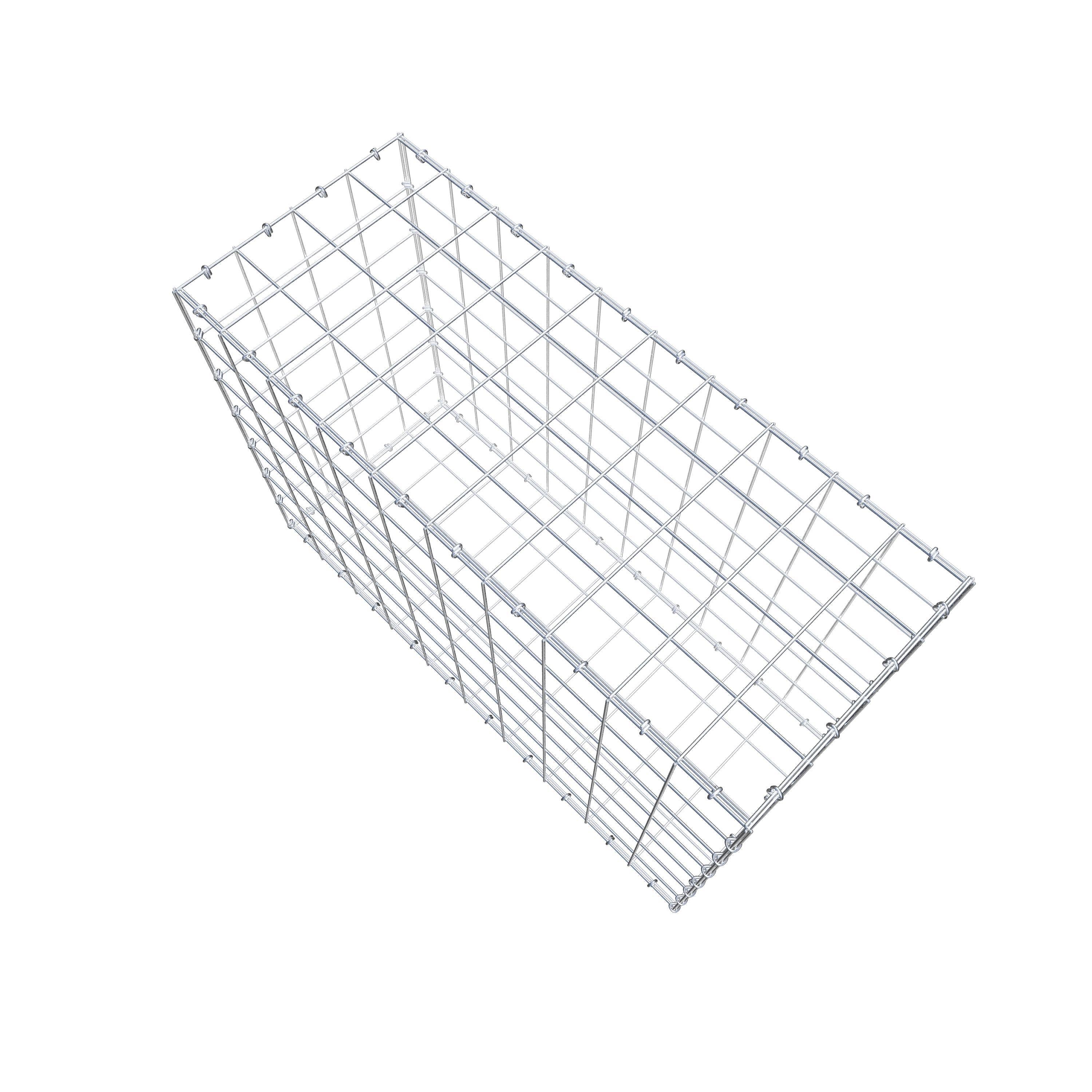 Gabione 100 cm x 70 cm x 40 cm (L x H x T), Maschenweite 10 cm x 10 cm, C-Ring