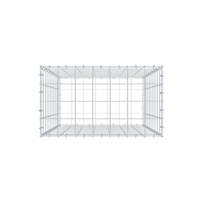 Gavión 100 cm x 70 cm x 40 cm (L x A x P), malla 10 cm x 10 cm, anillo en C