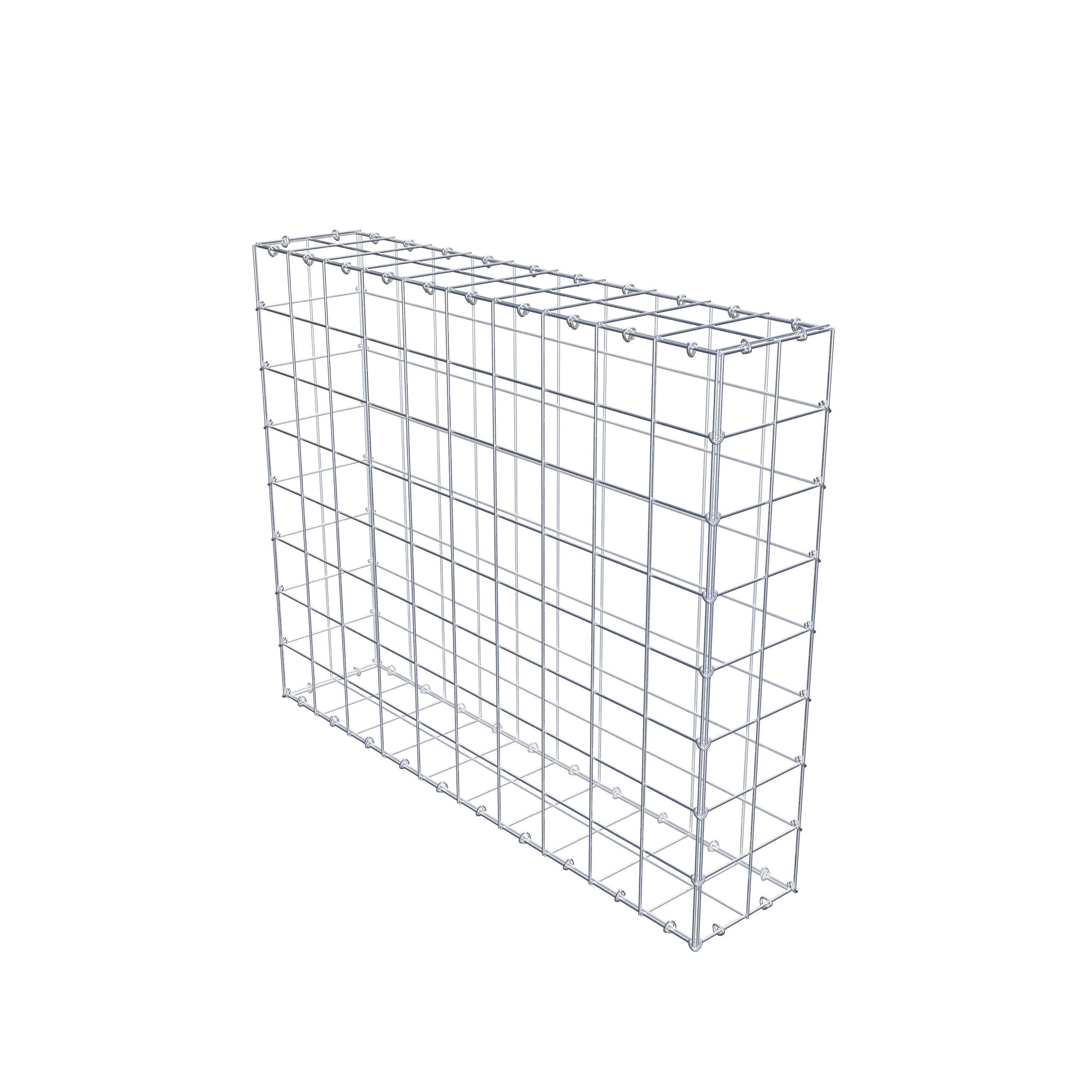 Gabion 100 cm x 80 cm x 20 cm (L x H x D), maskestørrelse 10 cm x 10 cm, C-ring