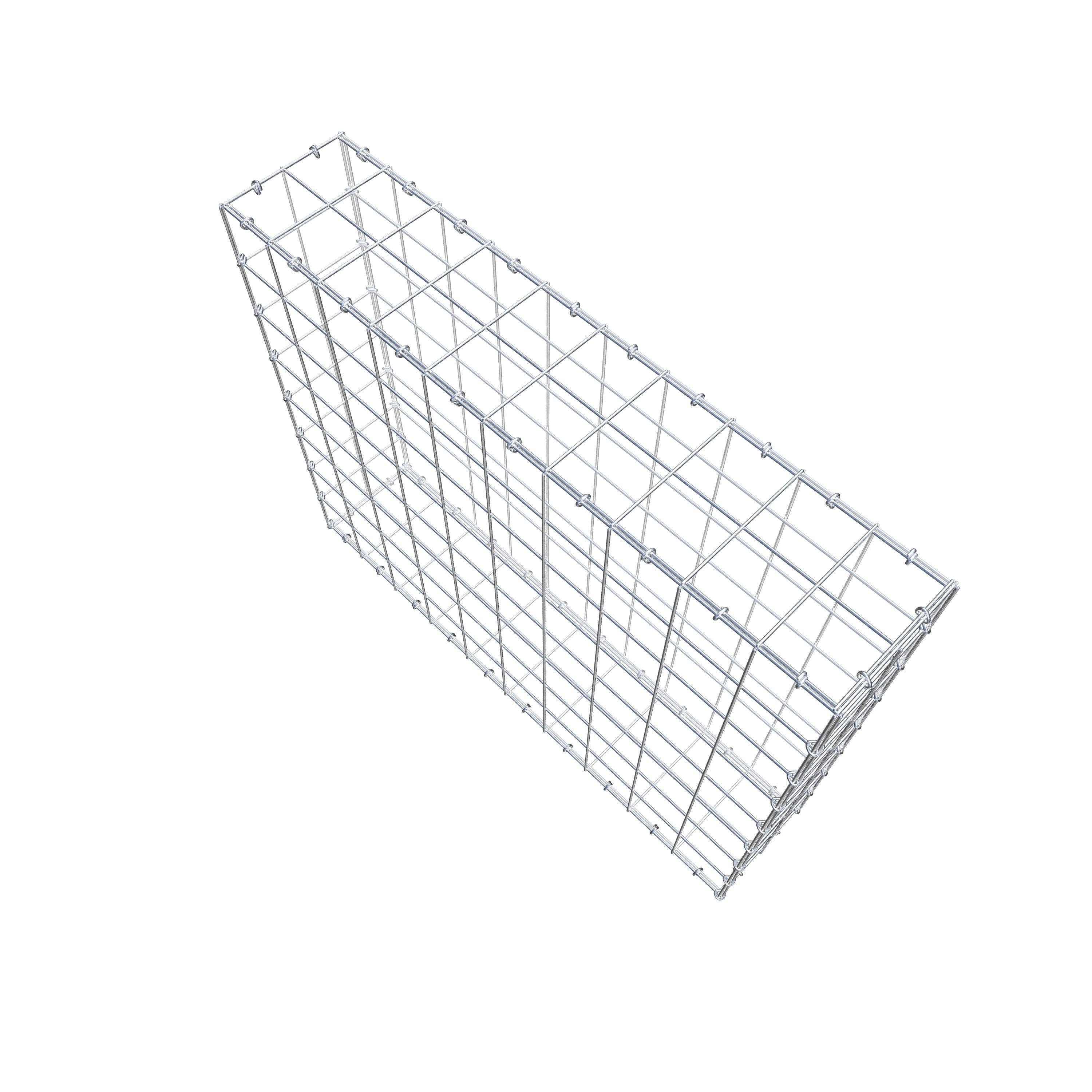 Gabion 100 cm x 80 cm x 20 cm (L x H x D), maskestørrelse 10 cm x 10 cm, C-ring