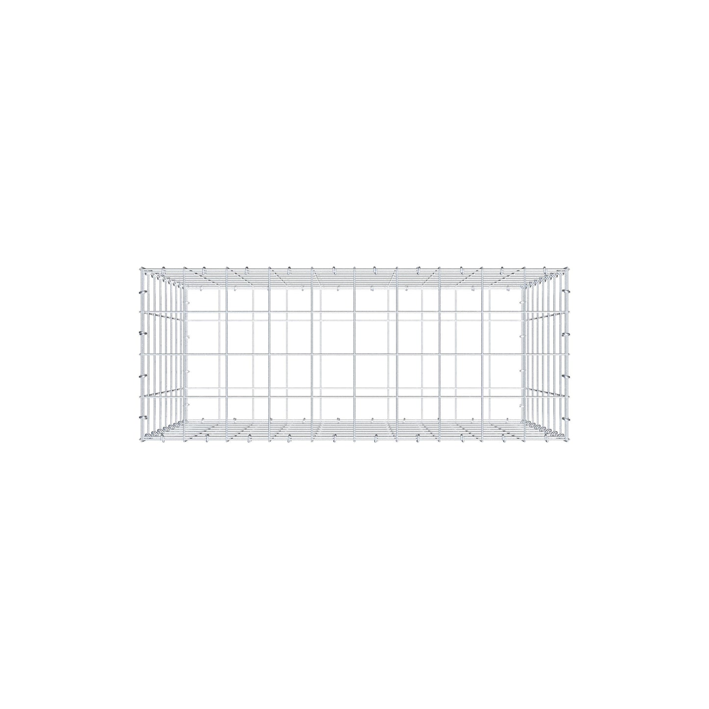Gabione 100 cm x 80 cm x 40 cm (L x H x T), Maschenweite 10 cm x 10 cm, C-Ring