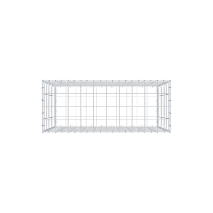 Gabione 100 cm x 80 cm x 40 cm (L x H x T), Maschenweite 10 cm x 10 cm, C-Ring