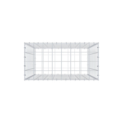 Gabione 100 cm x 80 cm x 40 cm (L x H x T), Maschenweite 10 cm x 10 cm, C-Ring