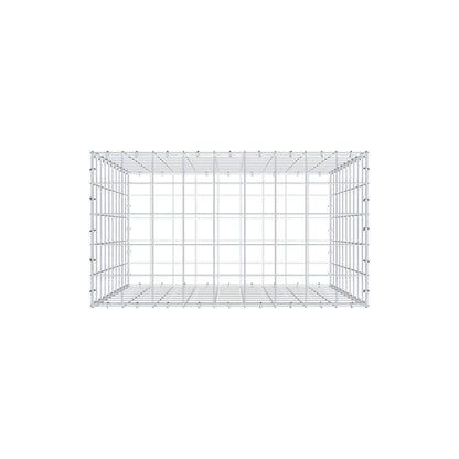 Gabbione 100 cm x 90 cm x 50 cm (L x H x P), maglia 10 cm x 10 cm, anello a C