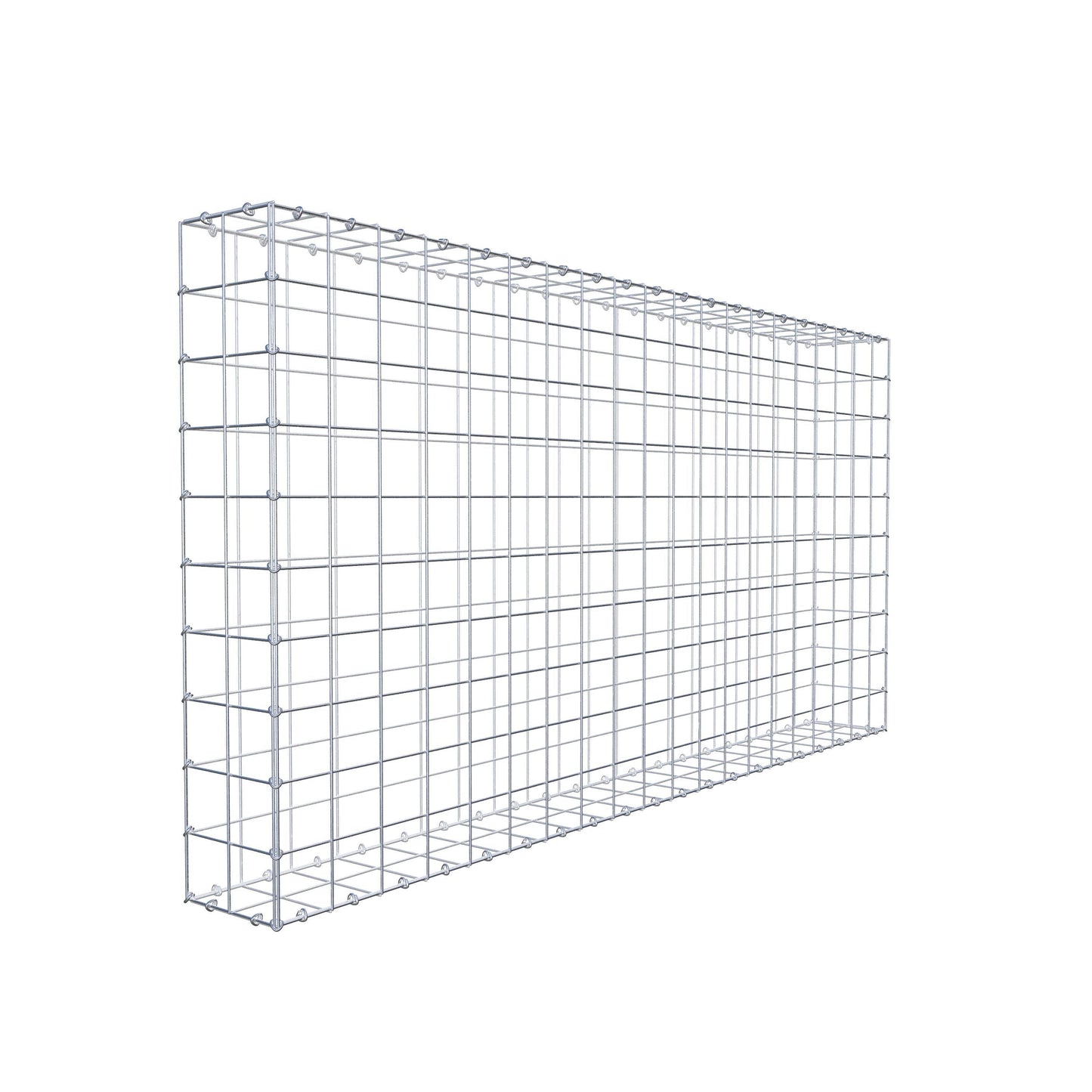 Gabion 200 cm x 100 cm x 20 cm (L x H x P), maille 10 cm x 10 cm, anneau en C