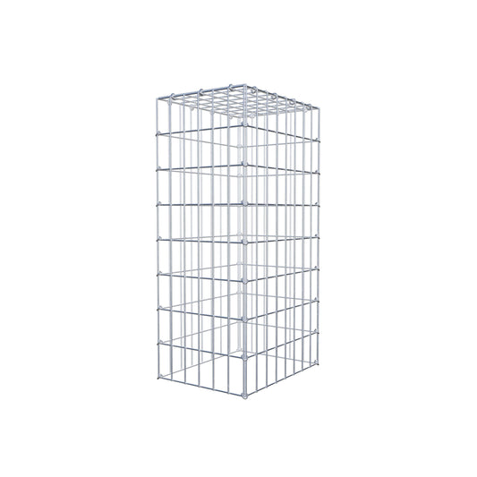 Monteret gabion type 3 80 cm x 40 cm x 30 cm (L x H x D), maskestørrelse 5 cm x 10 cm, C-ring
