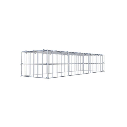 Typ 3 påbyggnadsgabion 100 cm x 20 cm x 30 cm (L x H x D), maskstorlek 5 cm x 10 cm, C-ring