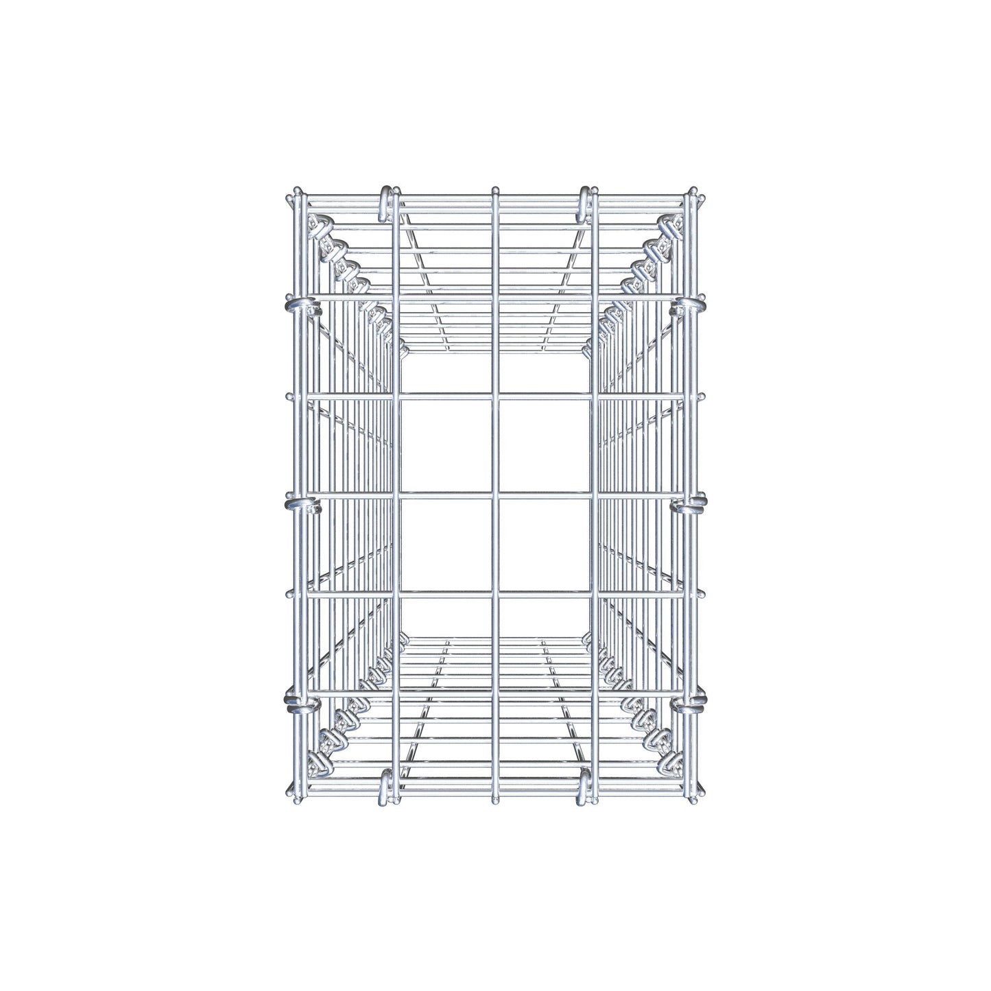 Typ 3 påbyggnadsgabion 100 cm x 20 cm x 30 cm (L x H x D), maskstorlek 5 cm x 10 cm, C-ring