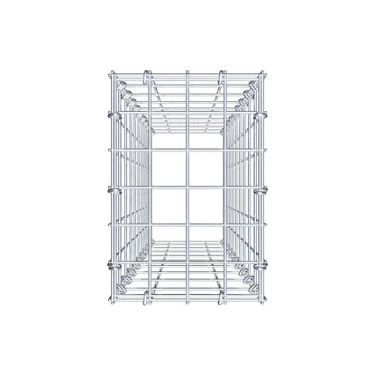 Typ 3 påbyggnadsgabion 100 cm x 20 cm x 30 cm (L x H x D), maskstorlek 5 cm x 10 cm, C-ring
