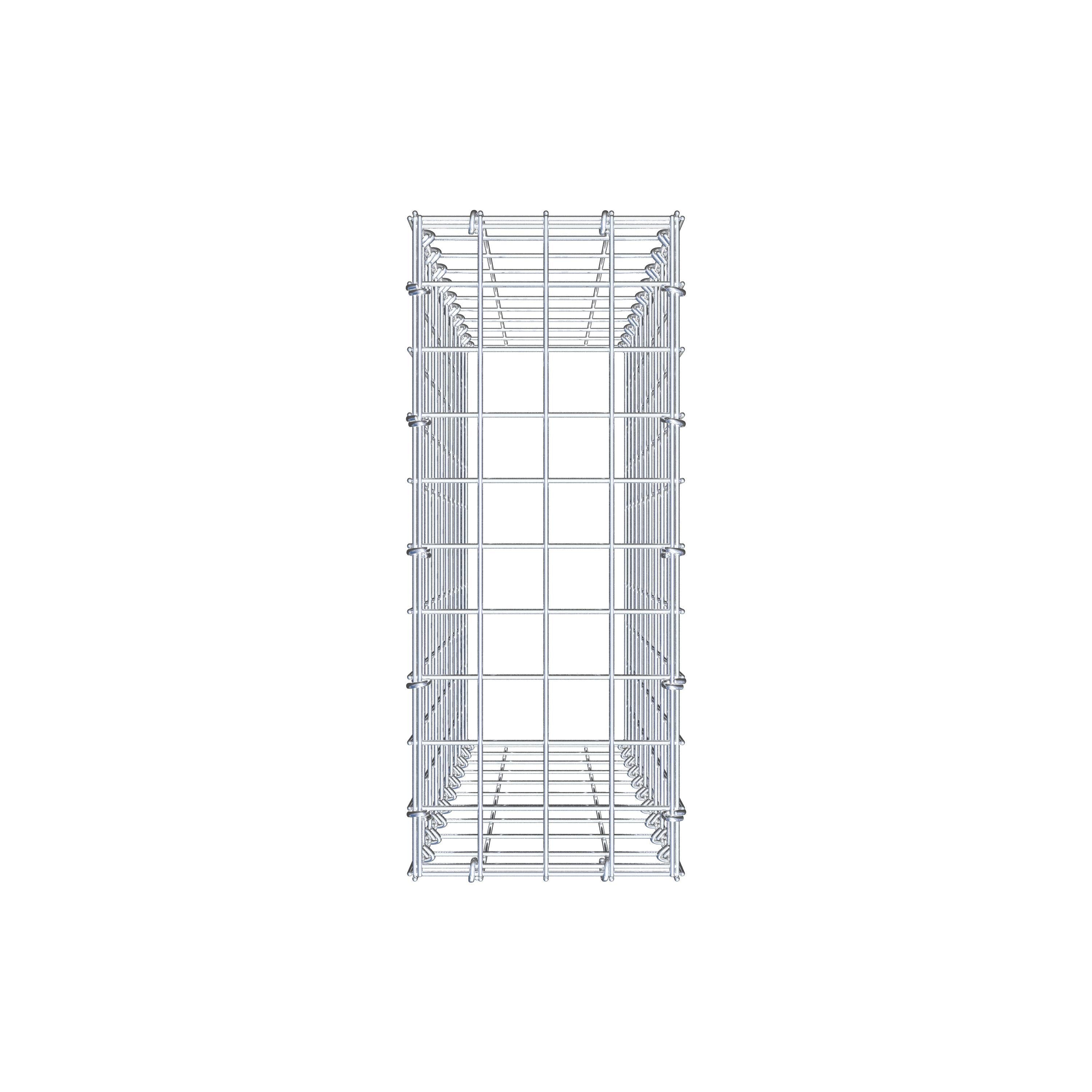 Gabião Tipo 3 100 cm x 20 cm x 50 cm (C x A x P), malhagem 5 cm x 10 cm, anel C