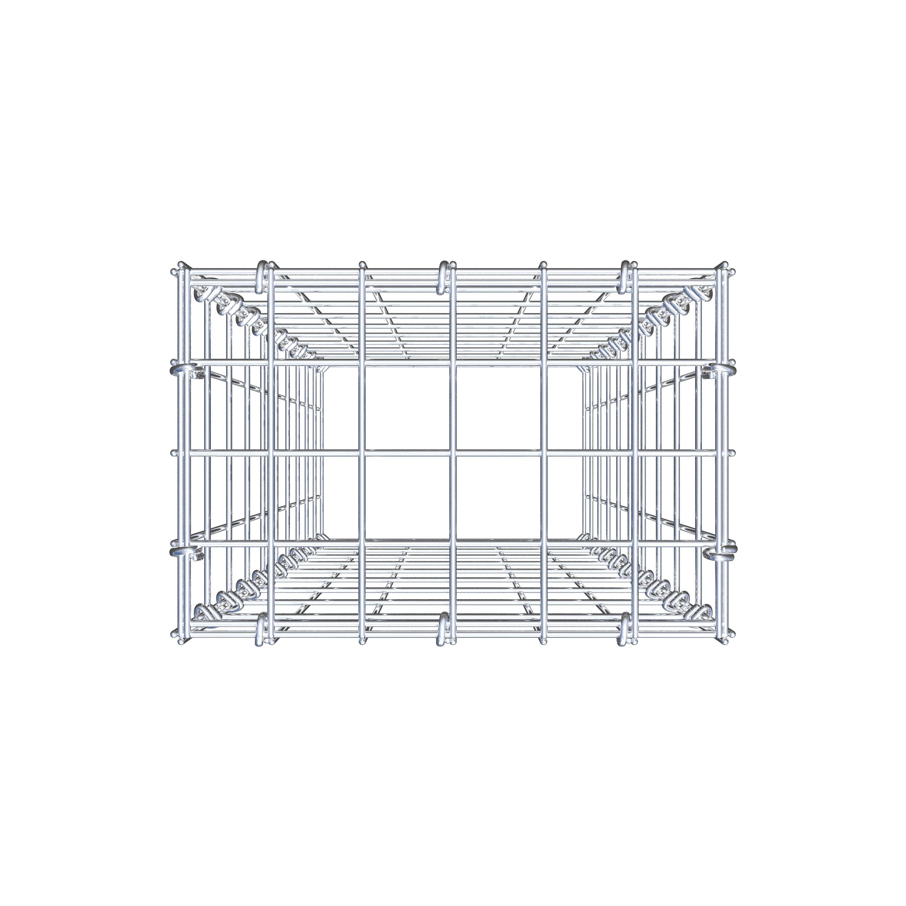 Gabião Tipo 3 100 cm x 30 cm x 20 cm (C x A x P), malhagem 5 cm x 10 cm, anel C