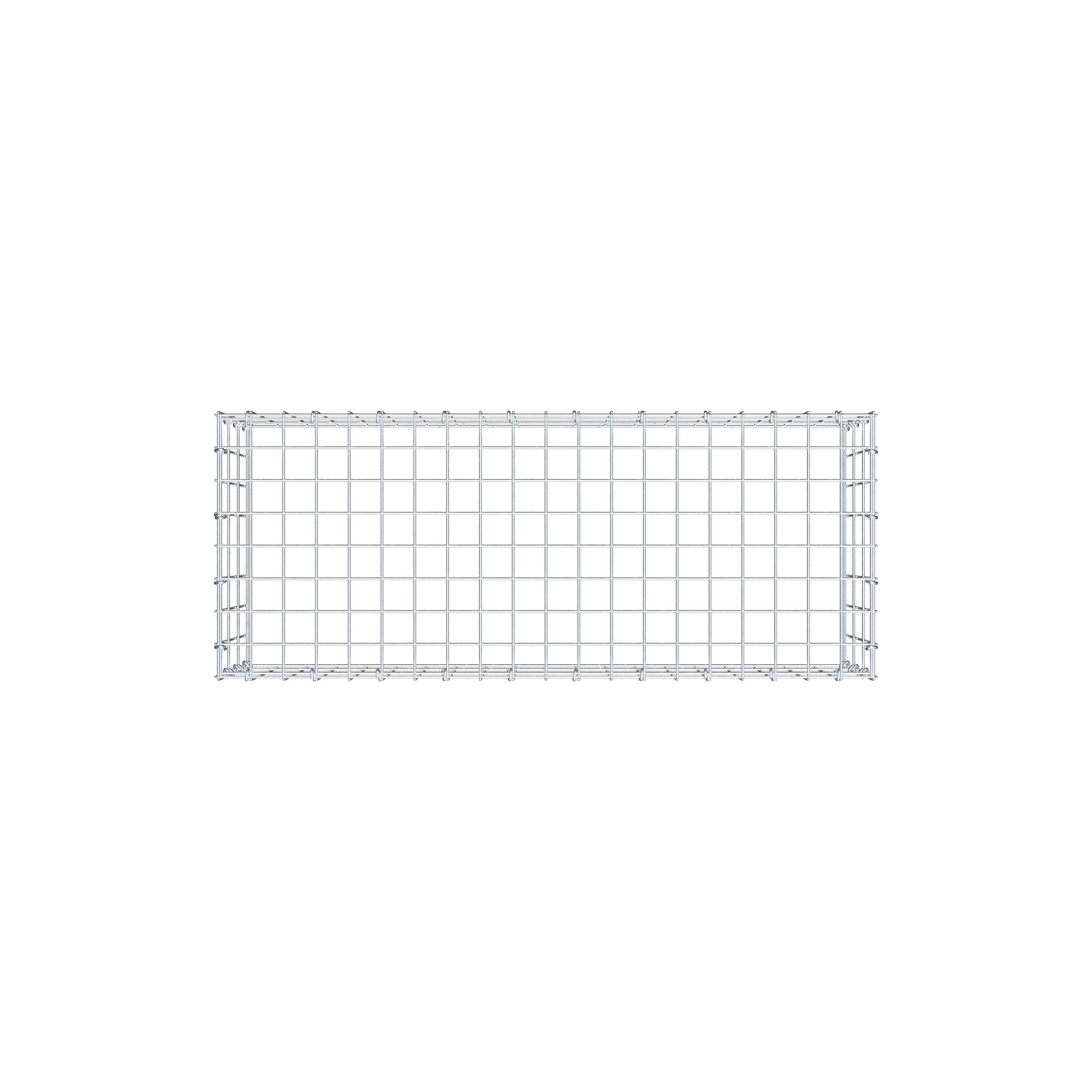 Anbaugabione Typ 3 100 cm x 30 cm x 40 cm (L x H x T), Maschenweite 5 cm x 10 cm, C-Ring