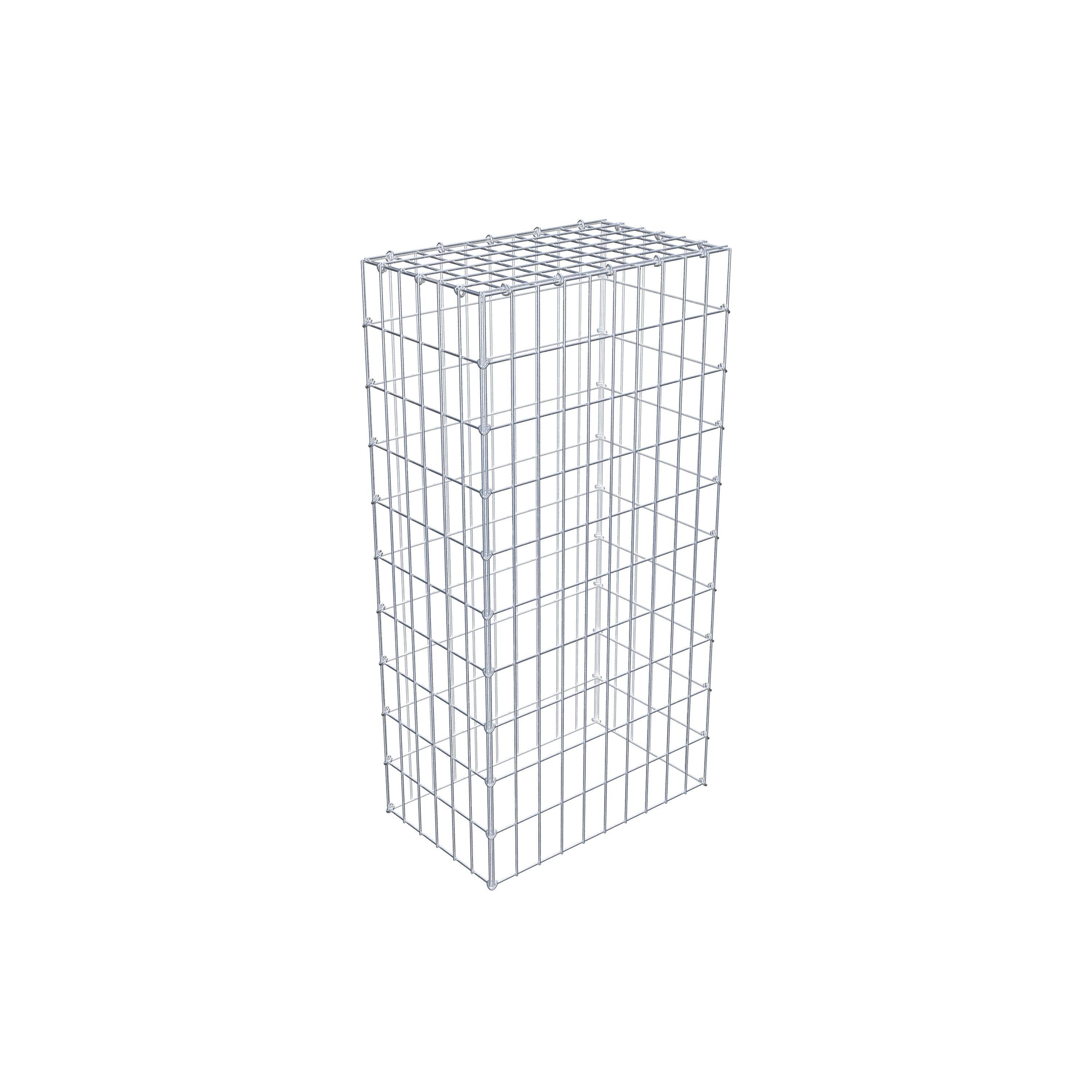 Monteret gabion type 3 100 cm x 30 cm x 50 cm (L x H x D), maskestørrelse 5 cm x 10 cm, C-ring