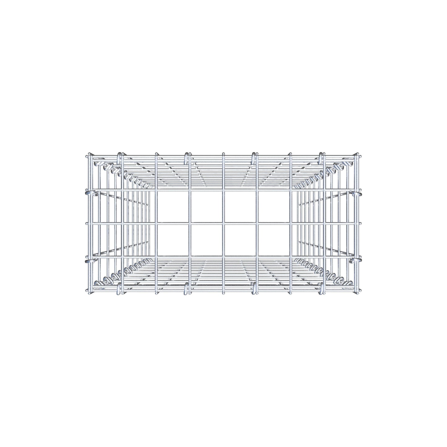 Gavión complementario de tipo 3 100 cm x 40 cm x 20 cm (largo x alto x fondo), malla 5 cm x 10 cm, anillo en C