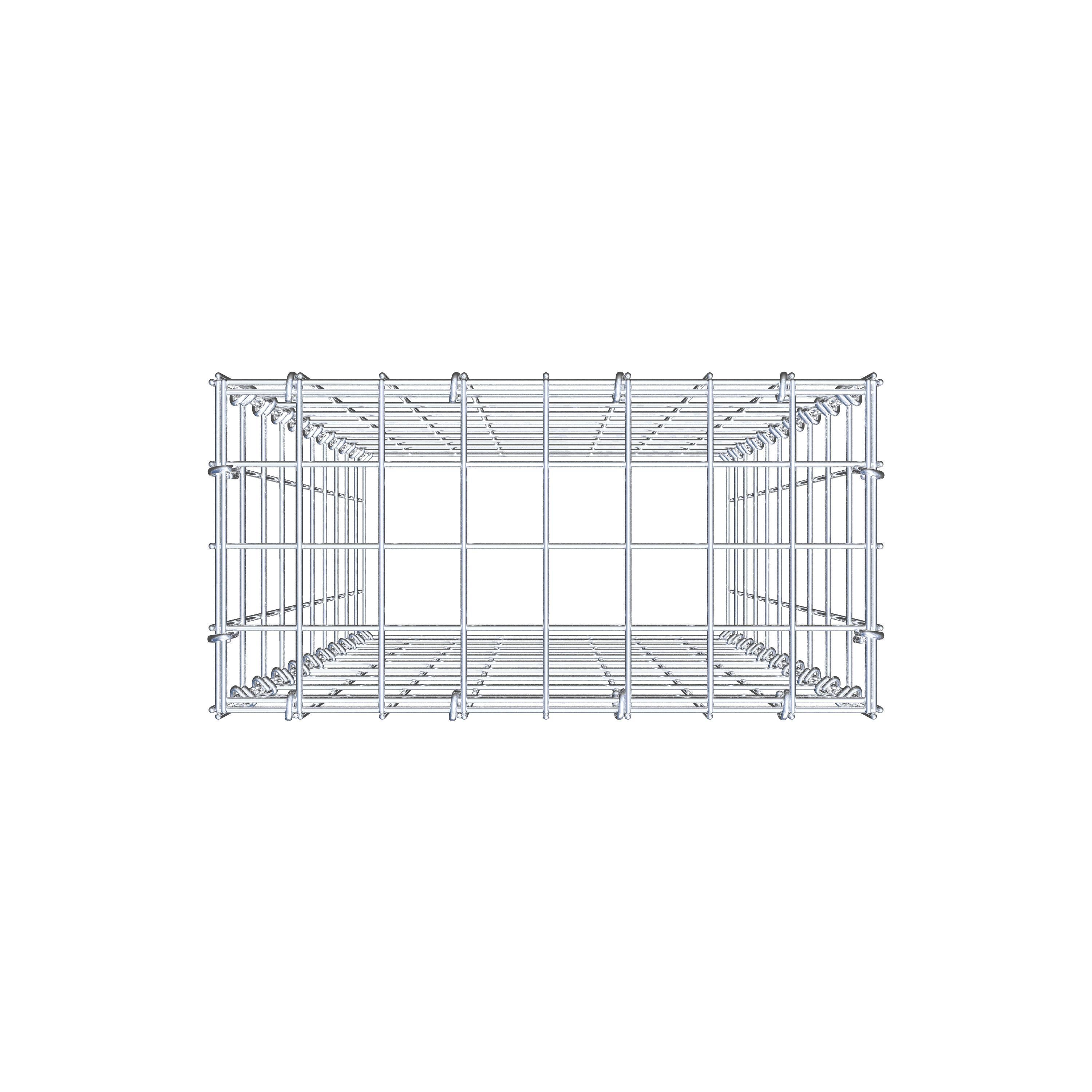 Gabião Tipo 3 100 cm x 40 cm x 20 cm (C x A x P), malhagem 5 cm x 10 cm, anel C