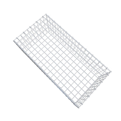 Typ 3 påbyggnadsgabion 100 cm x 40 cm x 50 cm (L x H x D), maskstorlek 5 cm x 10 cm, C-ring