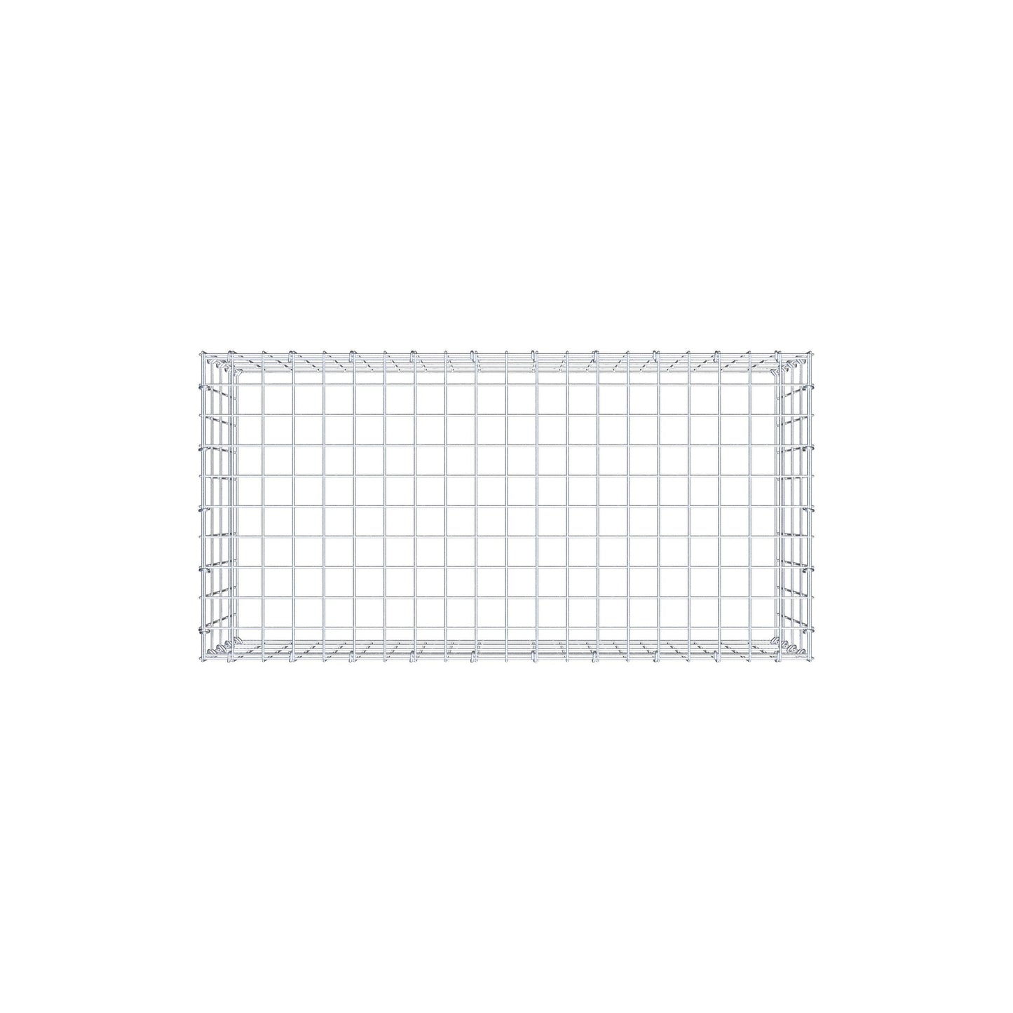 Typ 3 påbyggnadsgabion 100 cm x 40 cm x 50 cm (L x H x D), maskstorlek 5 cm x 10 cm, C-ring