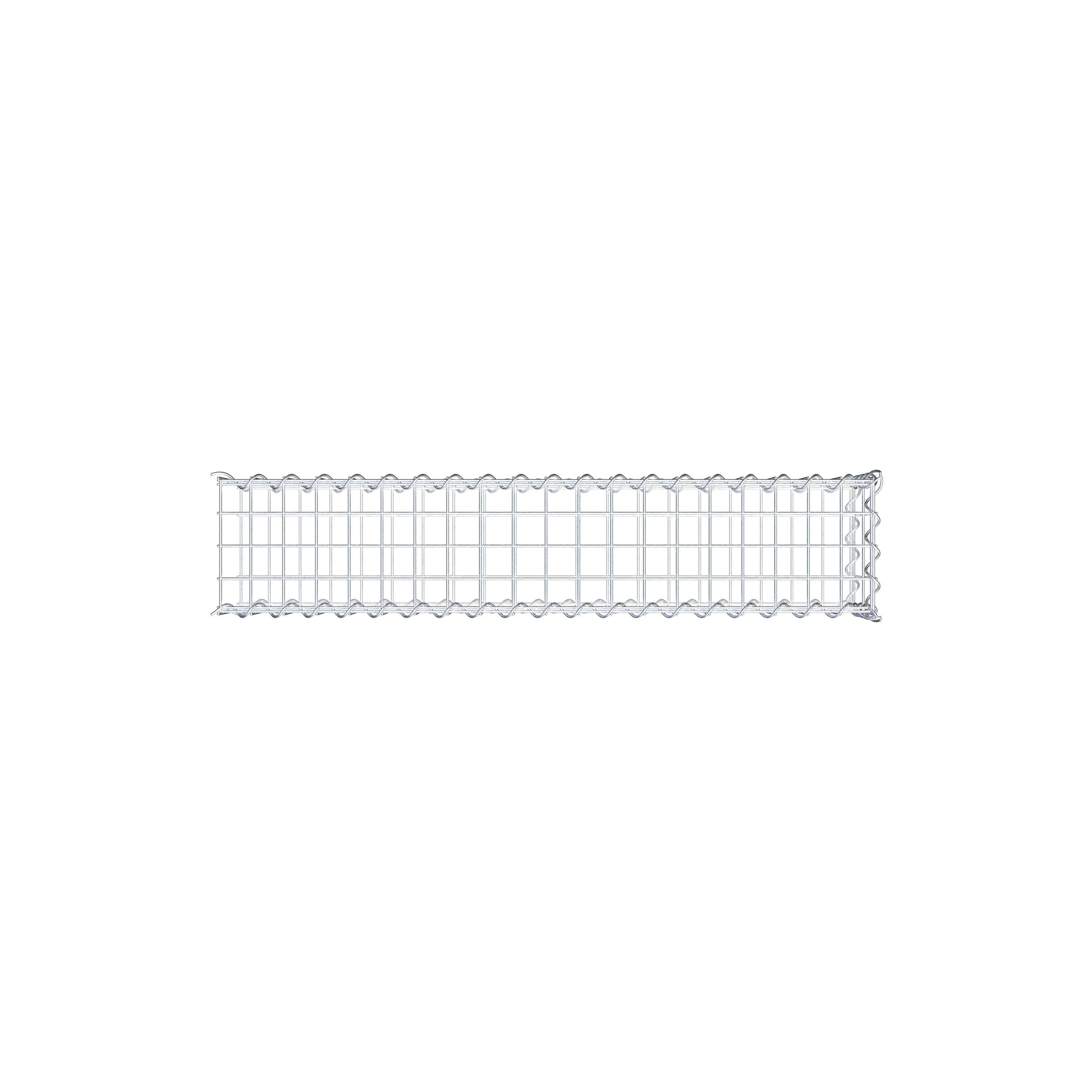 Gavión complementario tipo 2 100 cm x 20 cm x 20 cm (L x A x P), malla 5 cm x 10 cm, espiral
