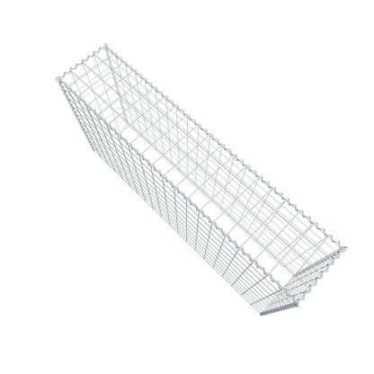Opvokset gabion type 3 200 cm x 100 cm x 40 cm (L x H x D), maskestørrelse 10 cm x 10 cm, spiral