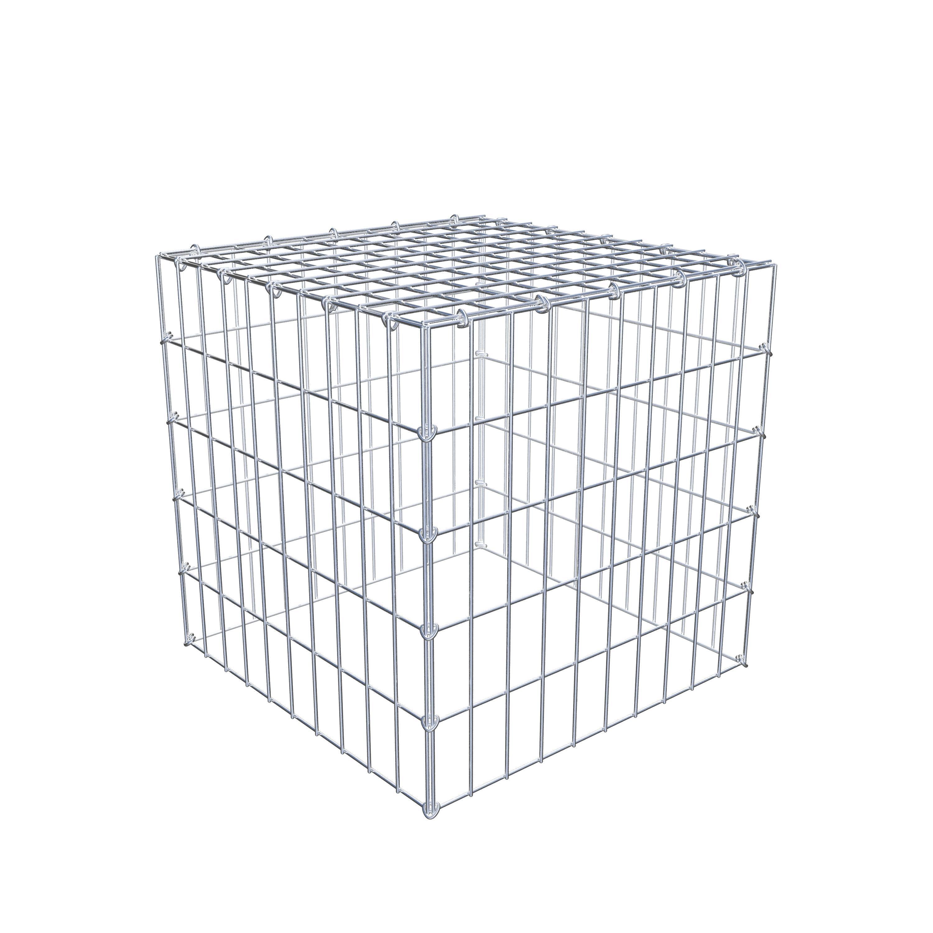 Monteret gabion type 3 50 cm x 50 cm x 50 cm (L x H x D), maskestørrelse 5 cm x 10 cm, C-ring