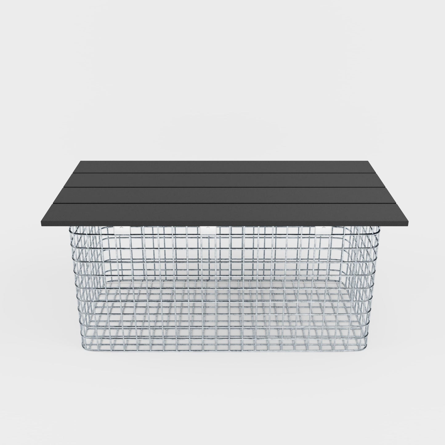 Garden bench 102 x 50 x 52 cm MW 5 x 5 cm hot-dip galvanized, with recycled cover in anthracite