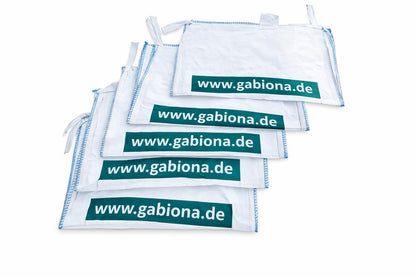 5x Big Bags 95 x 65 x 120 cm (L x D x H) - met bedrukking - zeer stabiel - 1.250 kg SWL