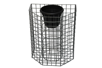 Blumensäule achteckig halb, Höhe 62 cm, MW 5 x 5 cm, feuerverzinkt inkl. Topf