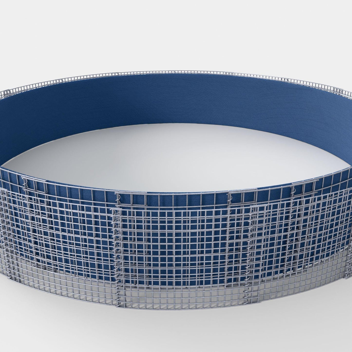 Rond verhoogd bed, buitendiameter 502 cm, hoogte 50 cm, maaswijdte 5 x 5 cm, wanddikte 15 cm