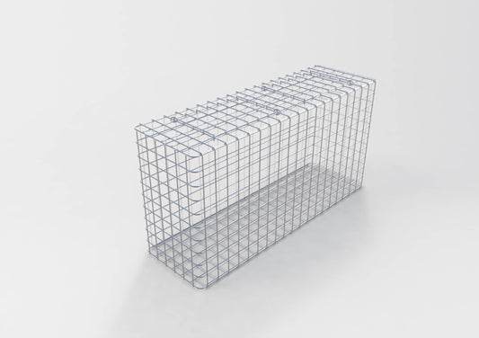 Gabion hot-dip galvanized 102 cm x 52 cm x 32 cm, mesh size 5 cm x 5 cm, fully welded