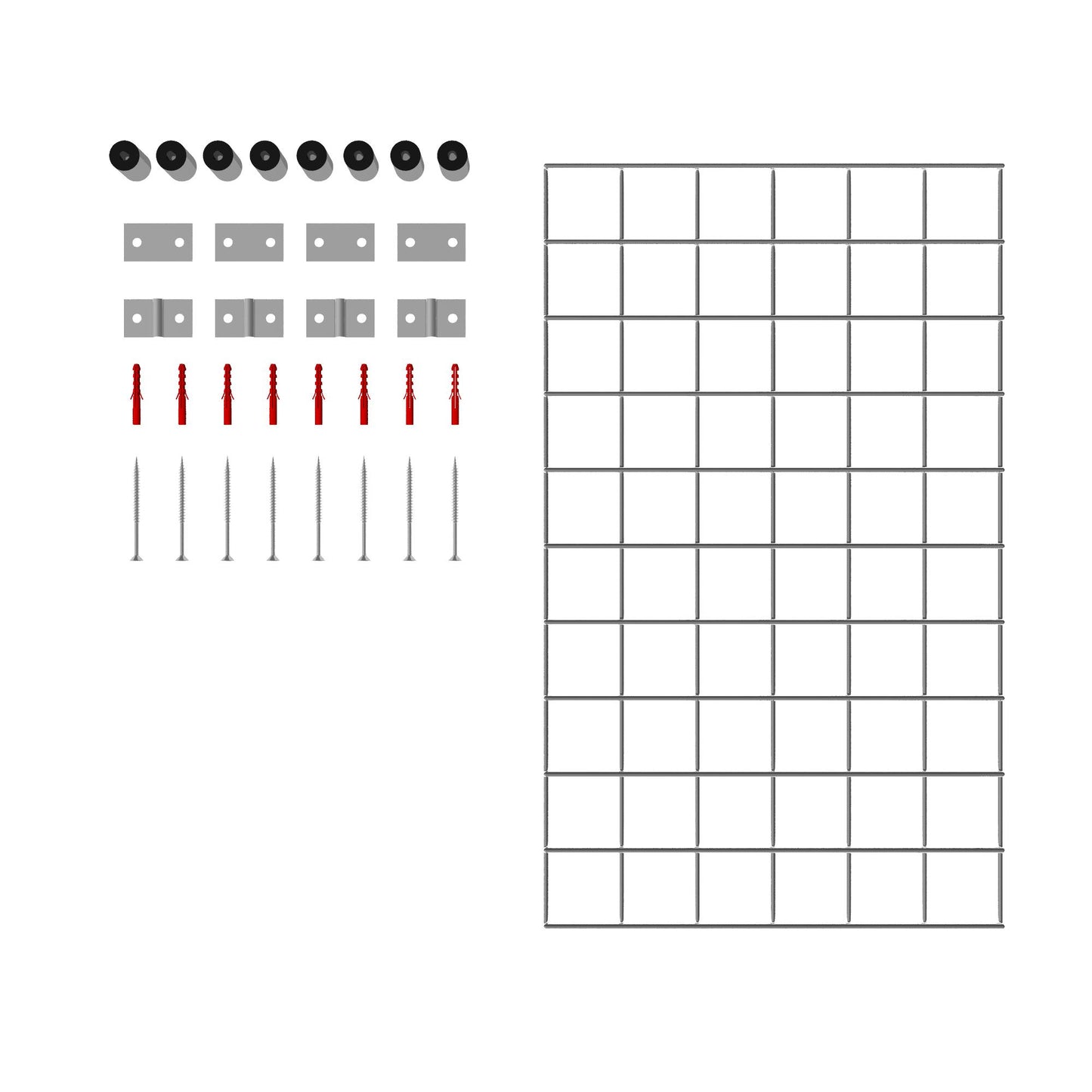 Dekogitter / Rankgitter (inkl. Montagematerial) Maschenweite 5 x 5 cm