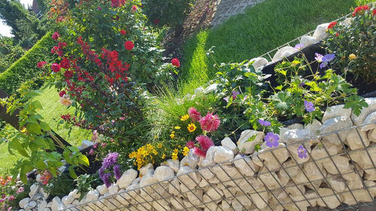 Letto rialzato in gabbioni su misura - maglia 5x10cm