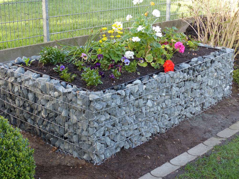 Gabion højseng efter mål - maskestørrelse 5x10cm