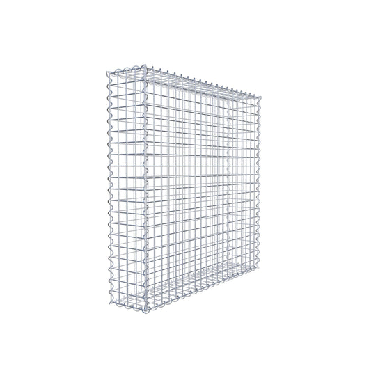Set of 2 gabions 100 cm x 100 cm x 20 cm (L x H x D), mesh size 5 x 5 cm, spiral