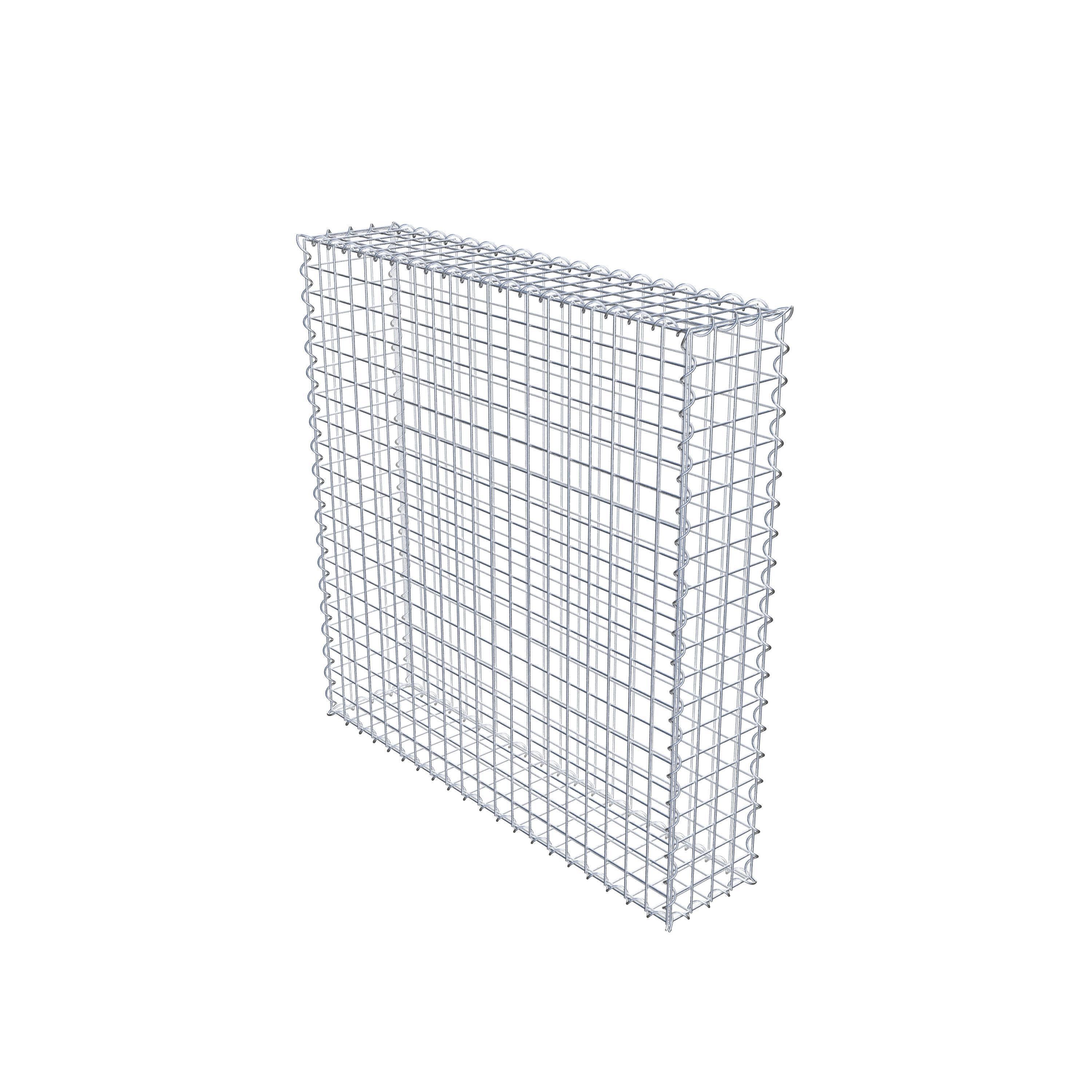 Conjunto de 2 gabiões 100 cm x 100 cm x 20 cm (C x A x P), malhagem 5 x 5 cm, espiral