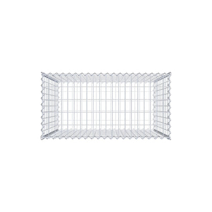 Conjunto de 2 gabiões 100 cm x 100 cm x 50 cm (C x A x P), malhagem 5 x 10 cm, espiral