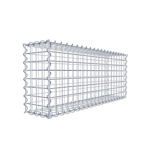 Set of 2 gabions 100 cm x 40 cm x 20 cm (L x H x D), mesh size 5 x 5 cm, spiral