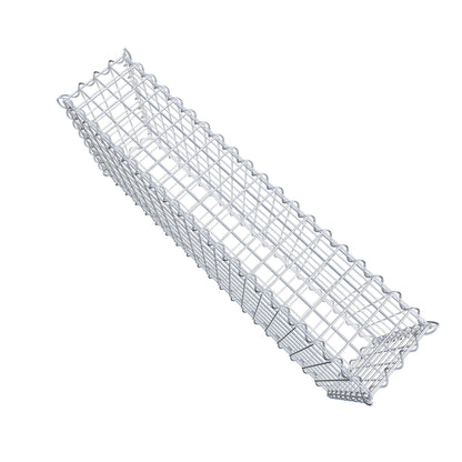 Conjunto de 2 gabiões 100 cm x 40 cm x 20 cm (C x A x P), malhagem 5 x 5 cm, espiral
