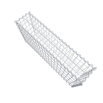 Set of 2 gabions 100 cm x 50 cm x 20 cm (L x H x D), mesh size 5 x 10 cm, spiral