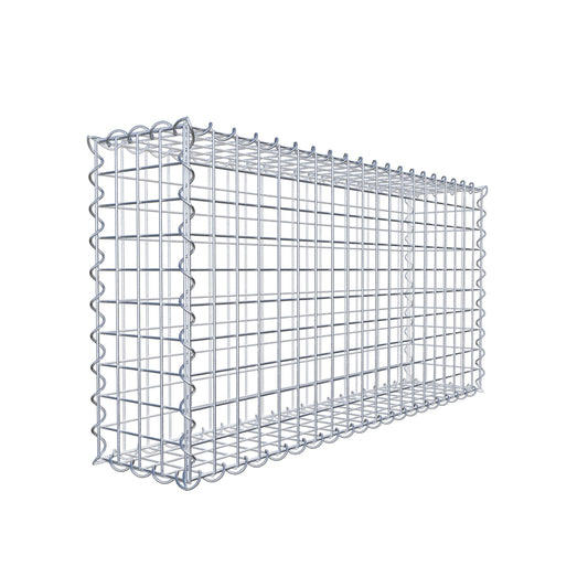 Set of 2 gabions 100 cm x 50 cm x 20 cm (L x H x D), mesh size 5 x 5 cm, spiral