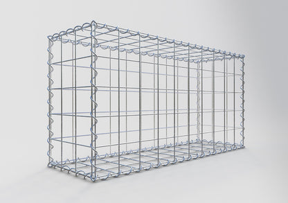 2er Set Gabionen 100 cm x 50 cm x 30 cm (L x H x T), Maschenweite 10 x 10 cm, Spirale