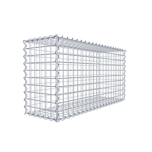 Set of 2 gabions 100 cm x 50 cm x 30 cm (L x H x D), mesh size 5 x 5 cm, spiral