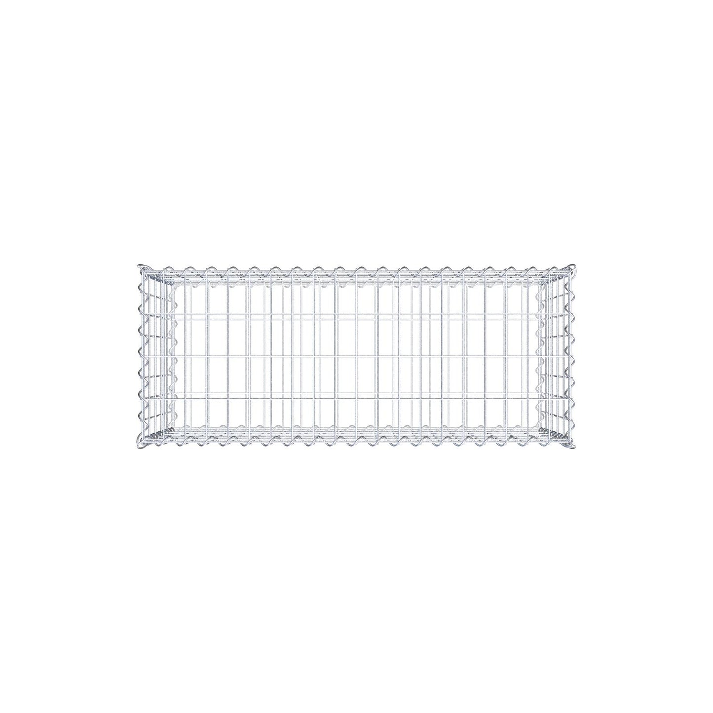 Conjunto de 2 gabiões 100 cm x 50 cm x 40 cm (C x A x P), malhagem 5 x 10 cm, espiral