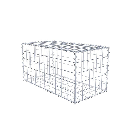 Set of 2 gabions 100 cm x 50 cm x 50 cm (L x H x D), mesh size 10 x 10 cm, spiral