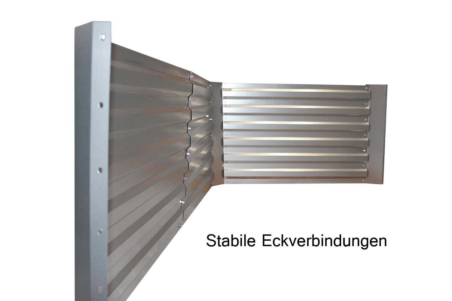 Lecho elevado de chapa galvanizada con tapa - Dimensiones sin tapa: 184 x 60 x 90 cm (L x A x P, dimensiones de plantación)