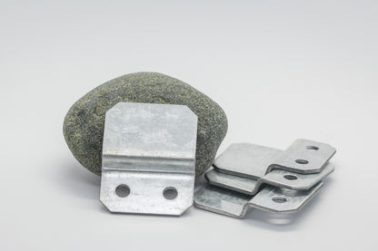 Kit de 4 clips de fixation pour assise de banc sur gabion – Acier galvanisé 1,5 mm