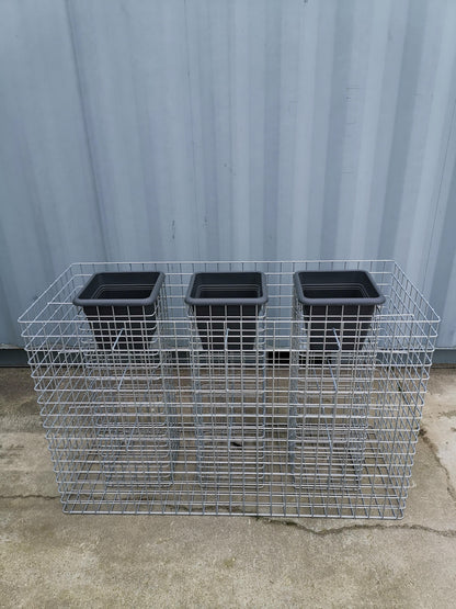 Bloemenzuil 3, hoogte 82 cm basis 127 x 52 cm MW 5 x 5 cm, thermisch verzinkt incl. pot