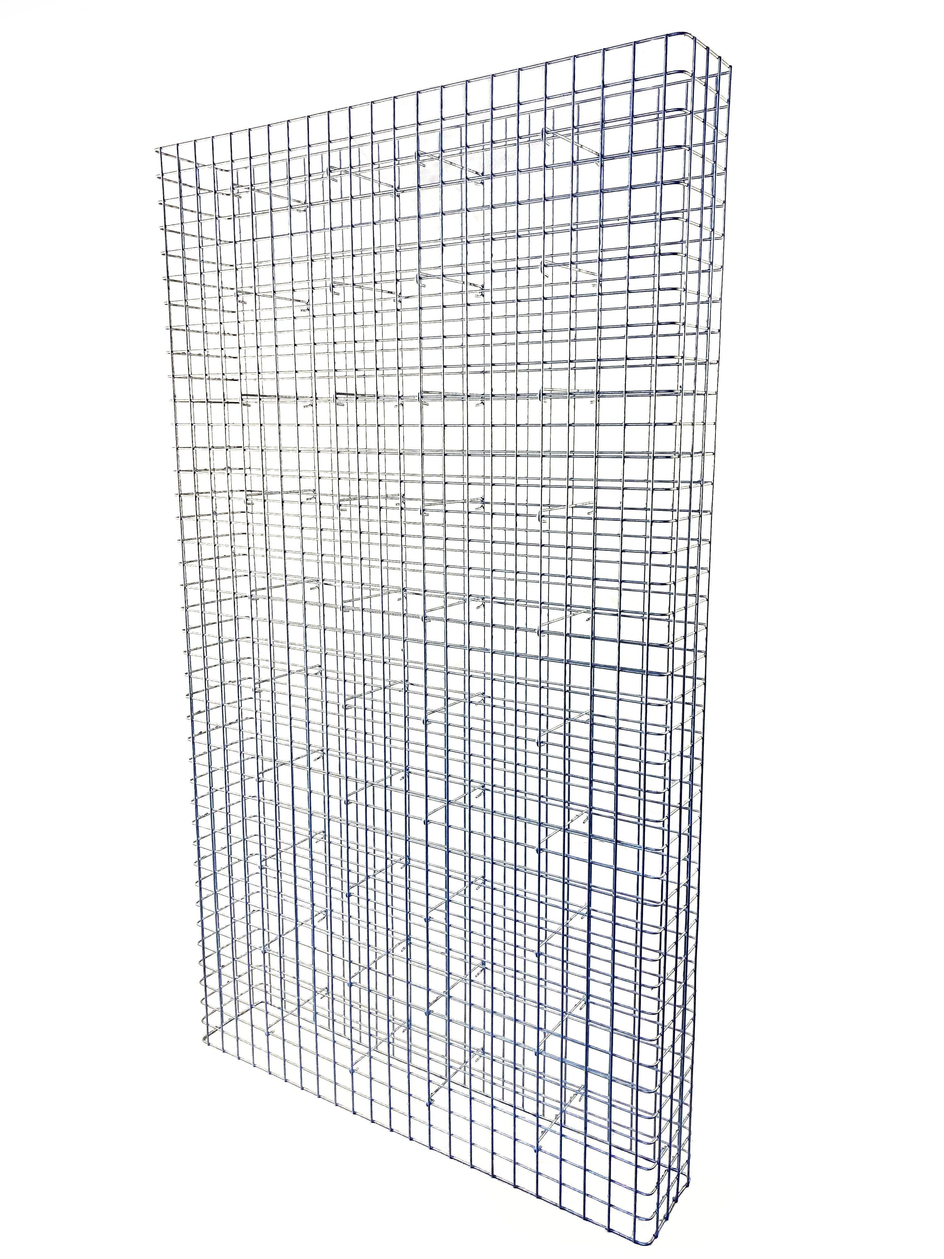 Gabion hot-dip galvanized 117 cm x 200 cm x 22 cm, mesh size 5 cm x 5 cm, fully welded