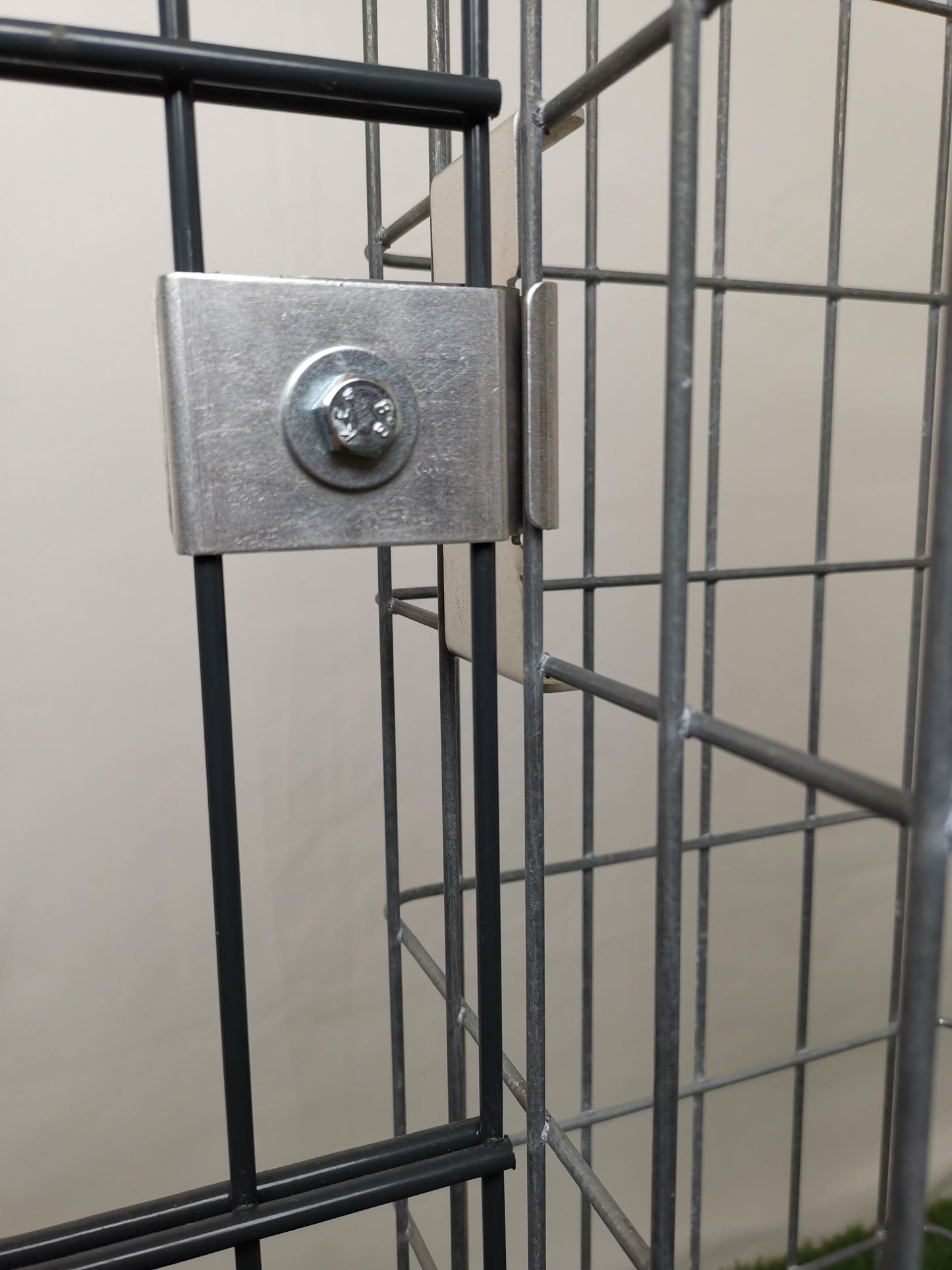 Klammer mit Zaunhalter 5 x 10 cm für Doppelstabmatte, Aluminium