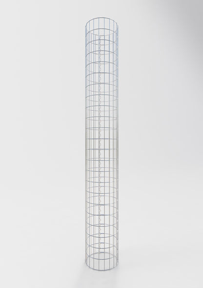Colonne de gabion ronde 32 cm de diamètre, 230 cm de hauteur, maille 5 cm x 10 cm